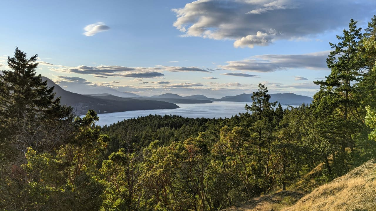 Vancouver Island landscape overlooking the water